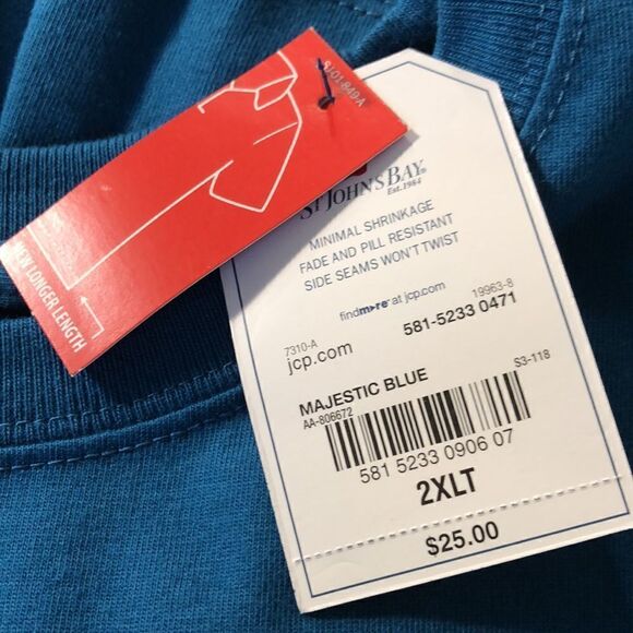 NWT Heritage Performance T-shirt in Majestic Blue 2XL Tall - Picture 9 of 13